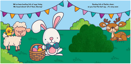 Peek and Seek - Eggcited for Easter - Children's Sensory Touch and Feel Board Book with Felt Flaps