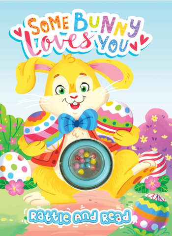 Some Bunny Loves You - Children's Rattle and Read Interactive Sensory Board Book with Spinning Rattle